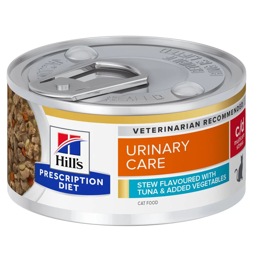 Feline c/d Multicare Stress Nassfutter Eintopf mit Thunfisch und Gemüse für Katzen 82 GR von Hill's – Produktfoto