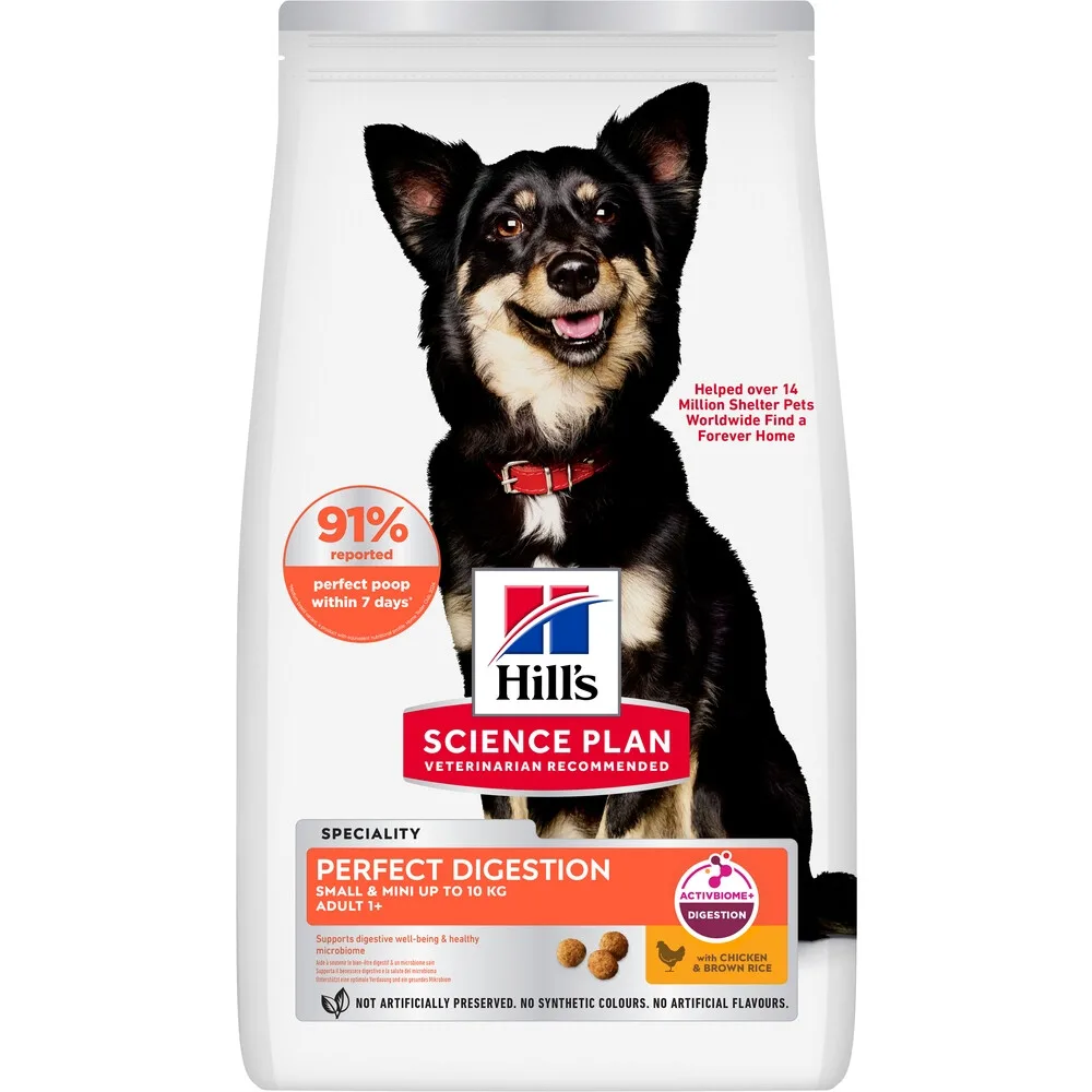Hondenvoer Droog Adult Perfect Digestion Small & Mini Kip - Rijst 3 kg de Hill's – photo produit