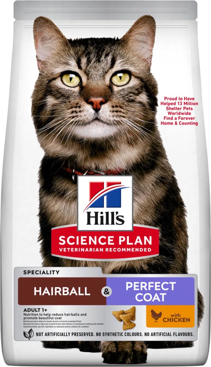Kattenvoer Adult Hairball & Perfect Coat 1,5 kg by Hill's – product photo