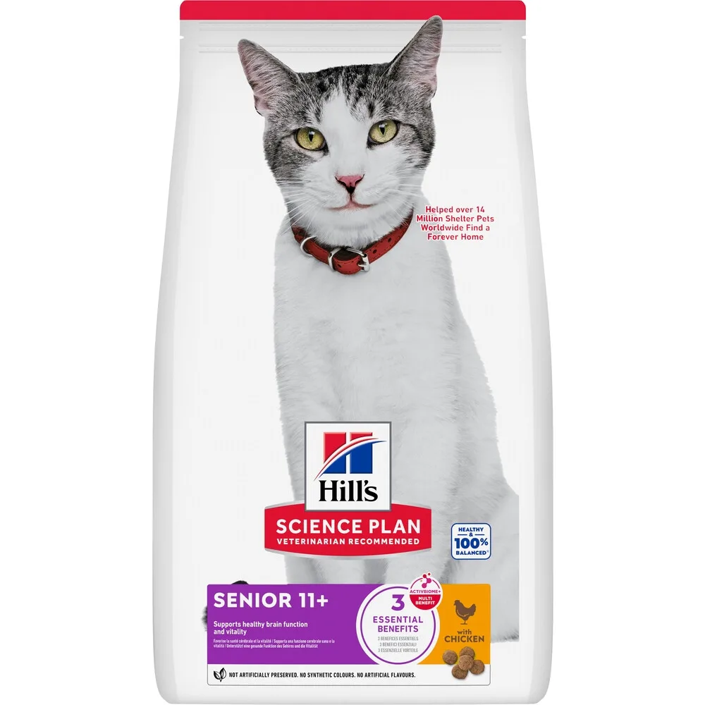 Kattenvoer Droog Senior 11+ Kip 3 kg fra Hill's – produktbillede