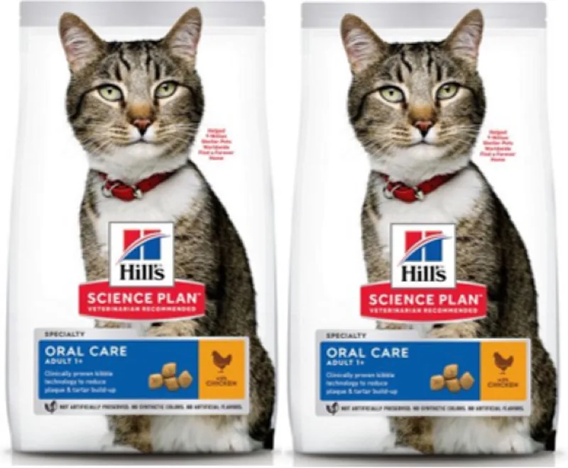 Kattenvoer - Feline Adult Oral Care Kip - 2x 1.5kg de Hill's – photo produit
