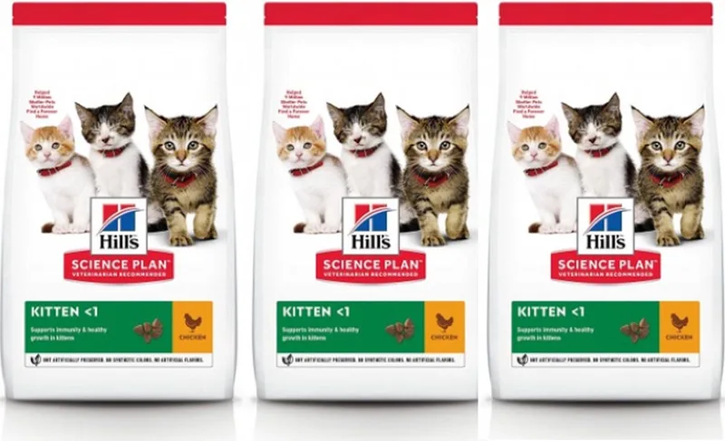 Kattenvoer - Feline Kitten Kip - 3x 300g de Hill's – photo produit