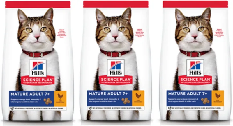 Kattenvoer - Feline Mature Adult Kip - 3x 300g de Hill's – photo produit