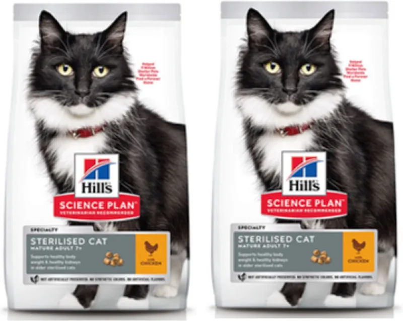 Kattenvoer - Feline Mature Adult Sterilised Kip - 2x 1.5kg de Hill's – photo produit