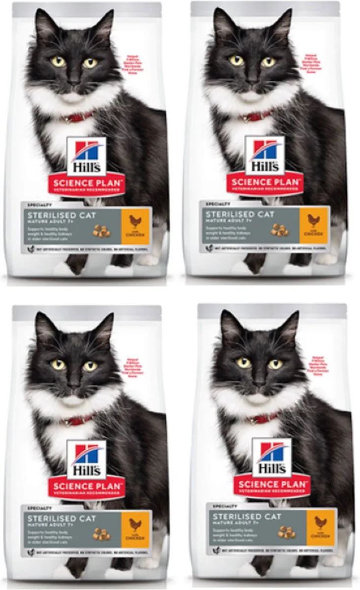 Kattenvoer - Feline Mature Adult Sterilised Kip - 4x 1.5kg von Hill's – Produktfoto