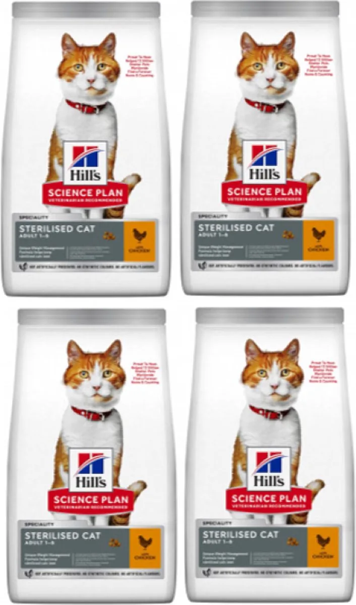 Kattenvoer - Science Plan Feline Young Adult Sterilised Kip - 4x 1.5kg von Hill's – Produktfoto