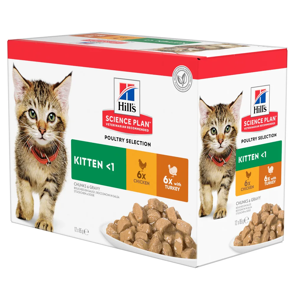 Kitten met Kip Bestel ook natvoer: 12 x 85 g Hill's Kitten - Gevogelte selectie by Hill's – product photo