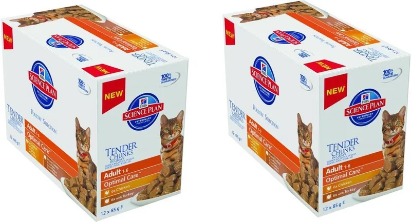 Maaltijdzakjes - Kip - Kattenvoer - 12 x 85 g per 2 dozen de Hill's – photo produit