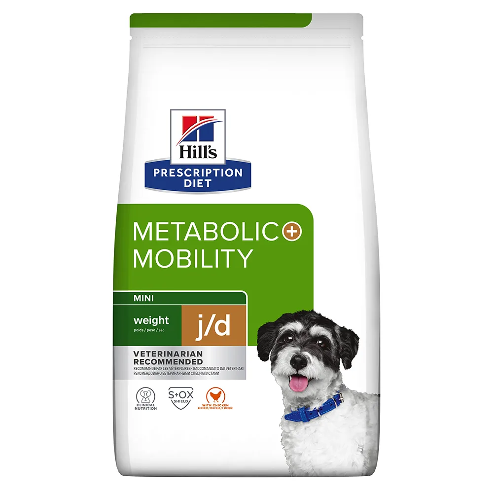 1kg j/d Metabolic + Mobility Mini Hill's Prescription Diet Hondenvoer van Hill's – productfoto