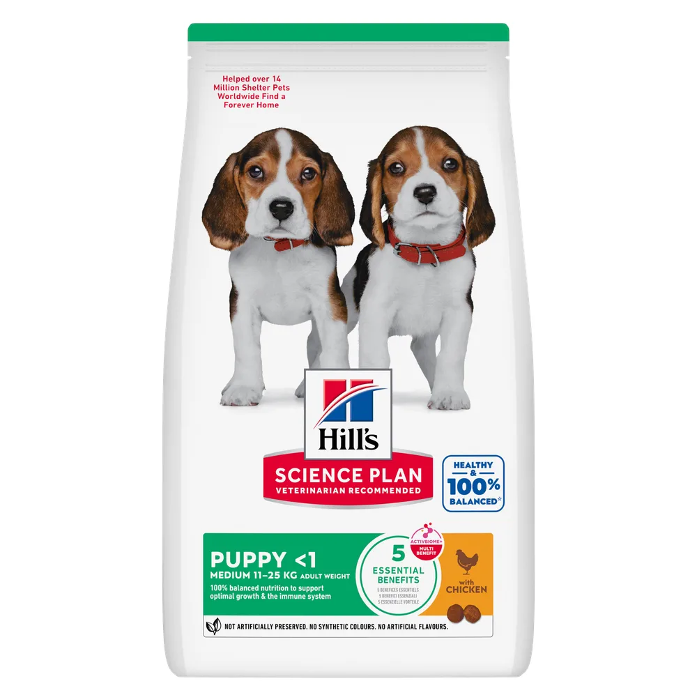 Puppy Medium mit Huhn 14 KG van Hill's – productfoto
