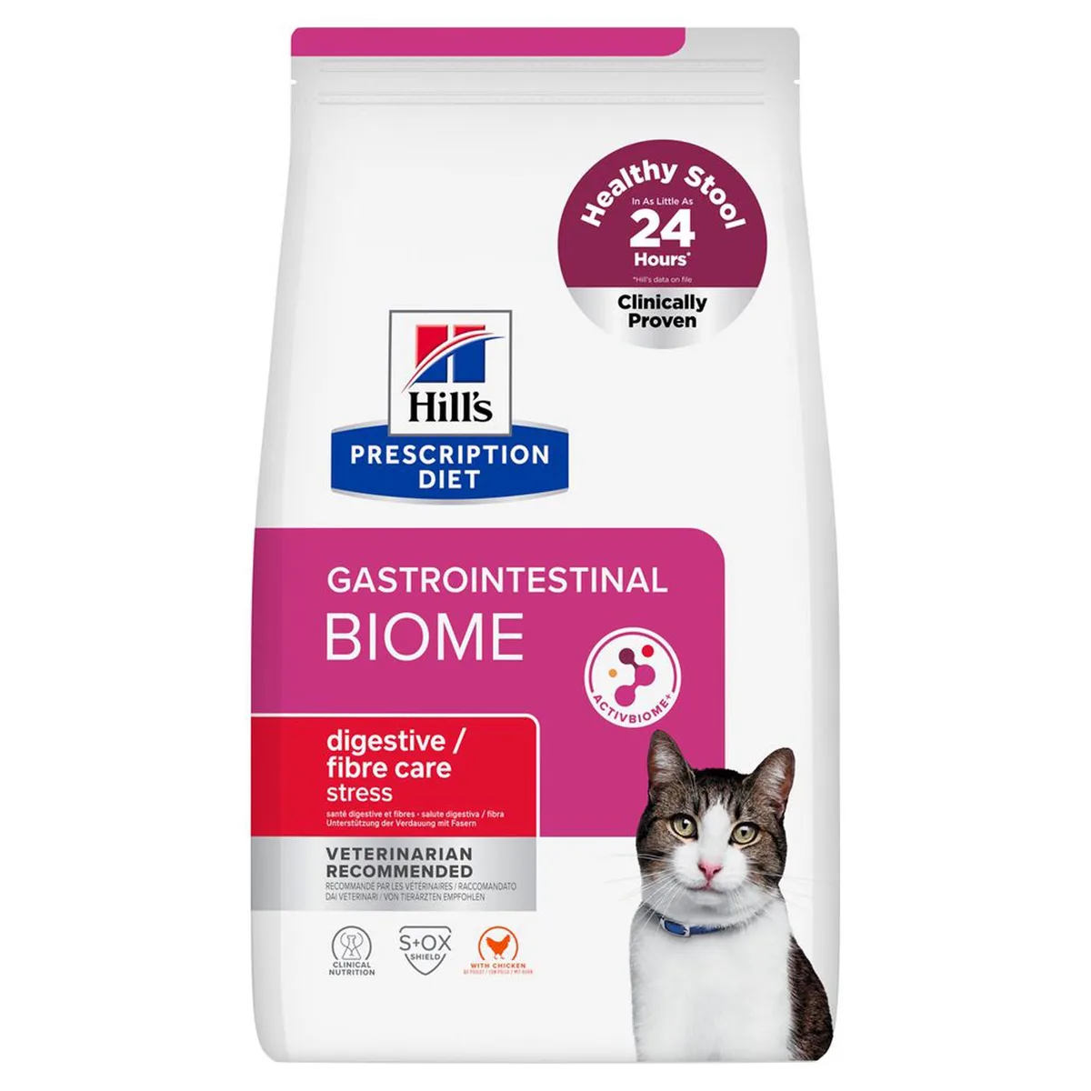 Voordeelpakket: 2x8kg Hill's Prescription Diet Gastrointestinal Biome Stress met kip droogvoer voor katten de Hill's – photo produit