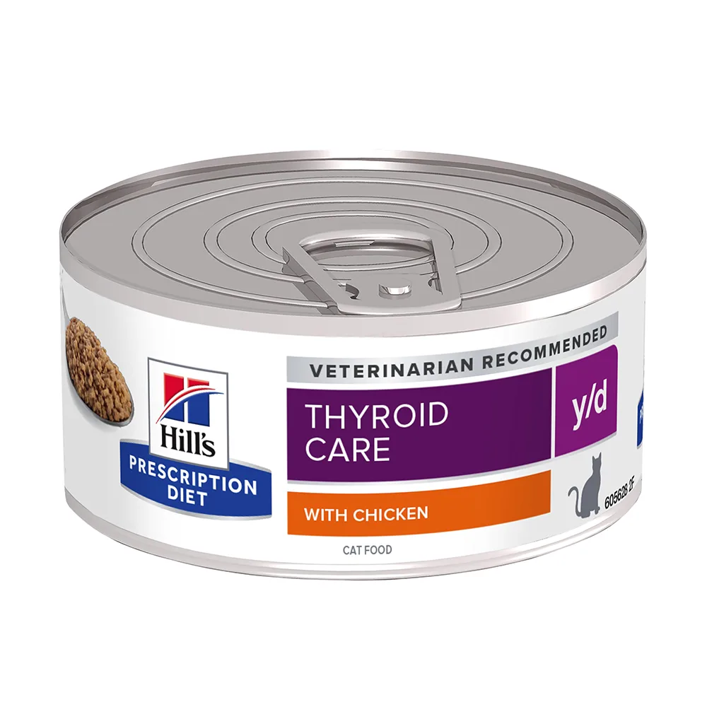 y/d Thyroid Health Kattenvoer Original - Bestel ook natvoer: 12 x 156 g Hill’s Prescription Diet – Feline Y/D de Hill's – photo produit