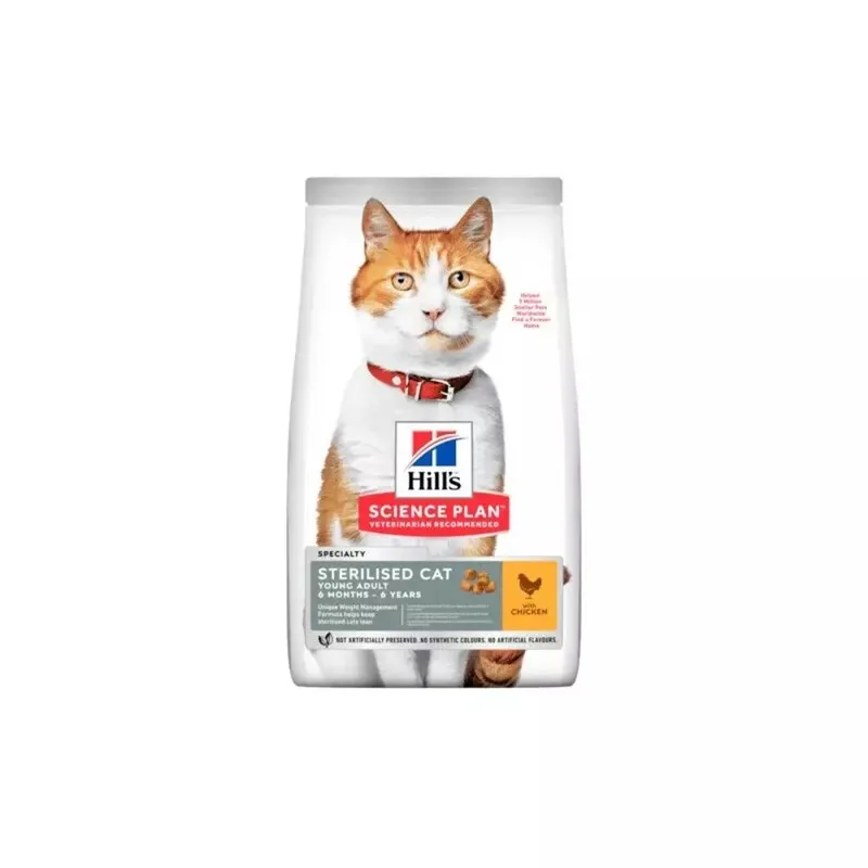 Young Adult Sterilised Kat - Kip 300 GR van Hill's – productfoto