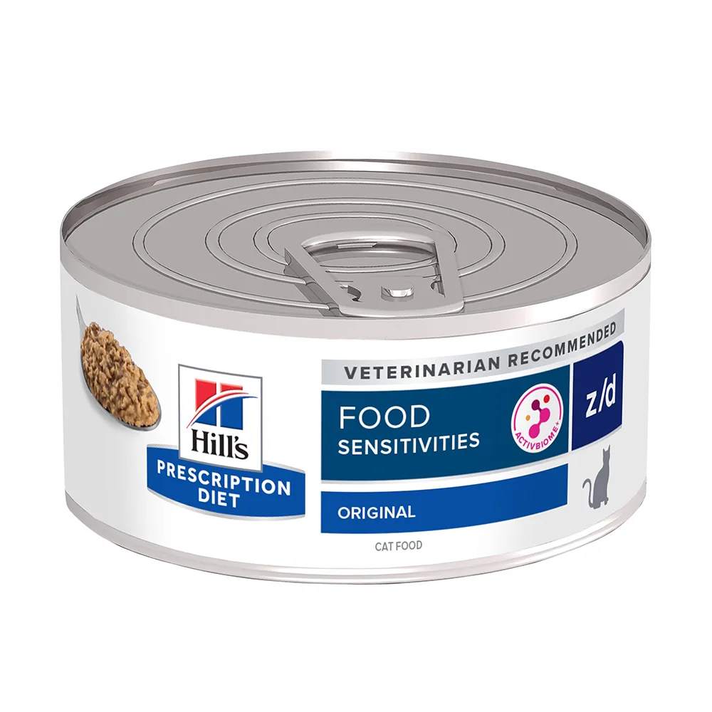 Aliment humide Prescription Diet z/d pour chats – sensibilités alimentaires 156 GR de Hill's – photo produit