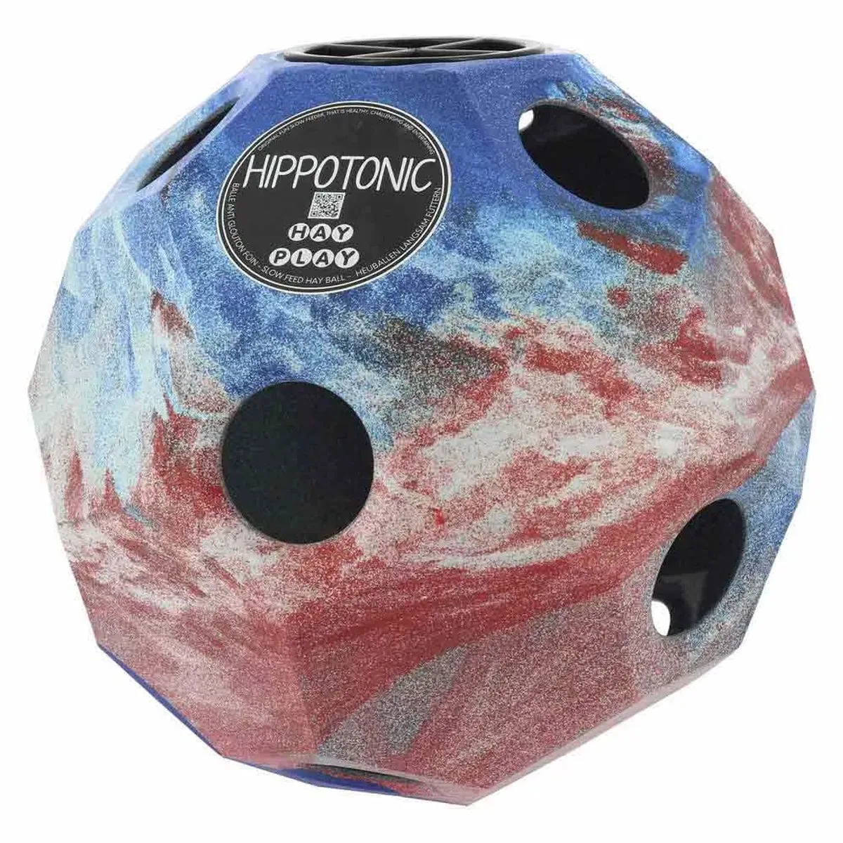 Slow Feeder Hooibaal Veelkleurig von Hippo-Tonic in Tricolor – Produktfoto