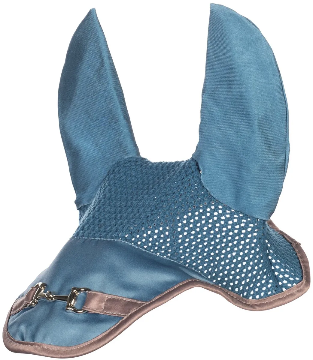 Ear bonnet Golden Bit van HKM in Rookblauw – productfoto