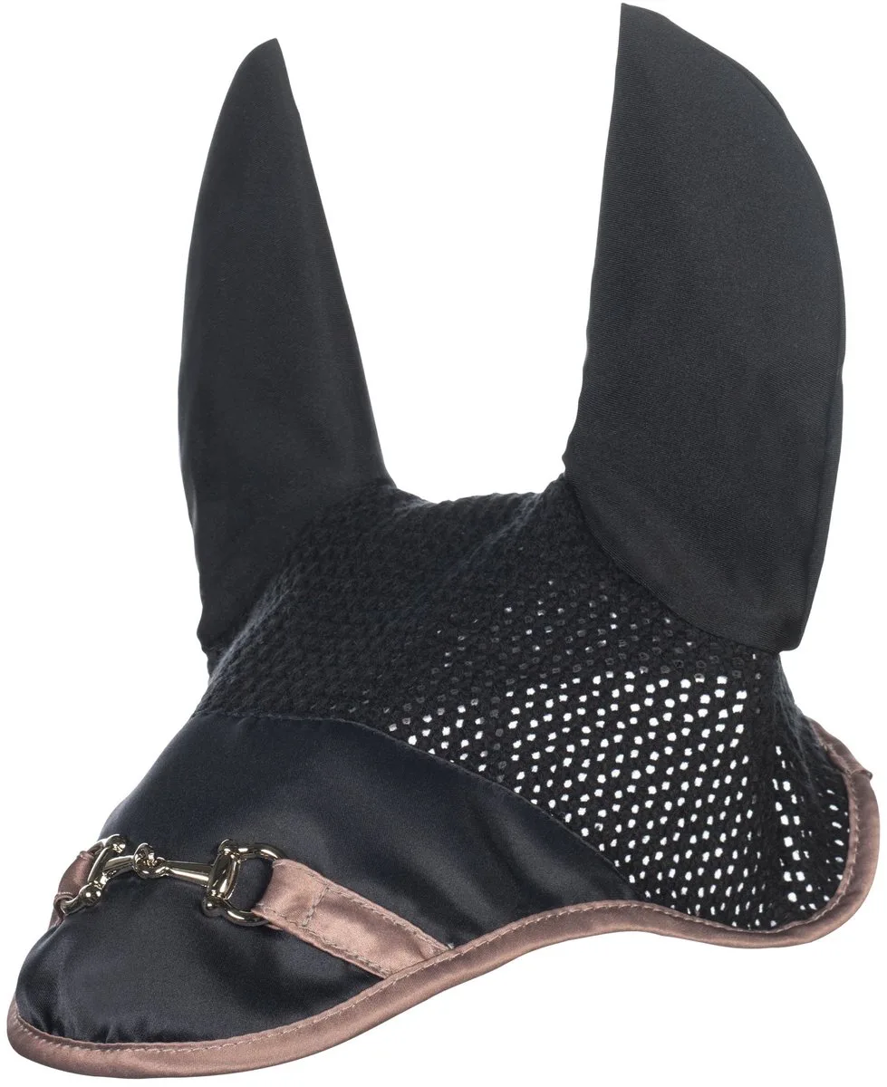 Ear bonnet Golden Bit van HKM in Rookblauw – productfoto