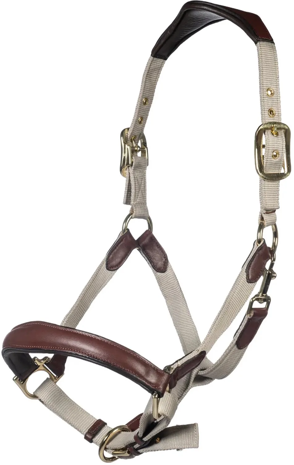 Halsband voor paard leer en nylon HKM Luna de HKM en Beige – photo produit