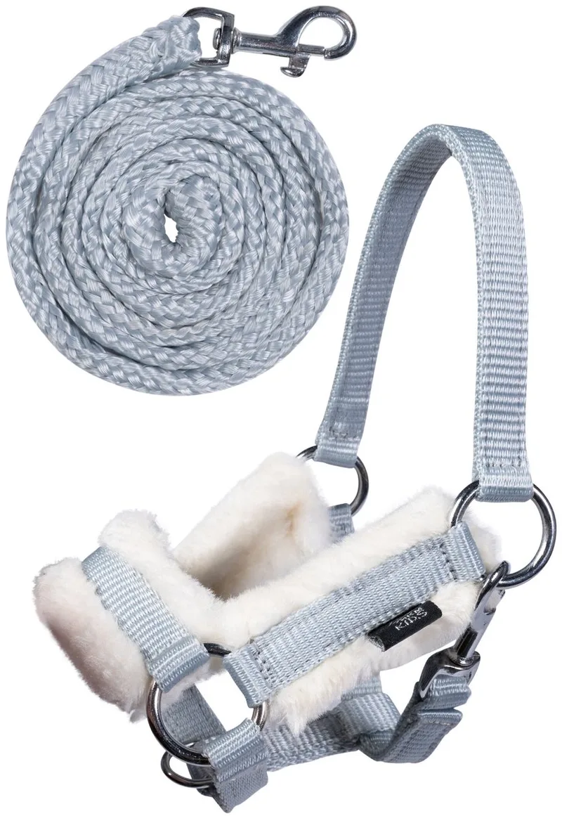 Halster en Halstertouw voor Stokpaard - Hobby Horseing de HKM en Gris – photo produit