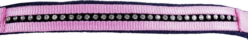 Halster + touw -Crystal- zacht onderlegd Full by HKM in Pink, Dark blue – product photo