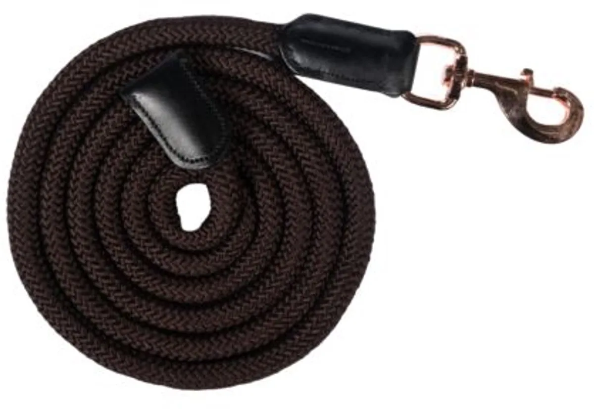 Halstertouw -Rosegold Glamour- Style karabijnhaak by HKM in Brown – product photo