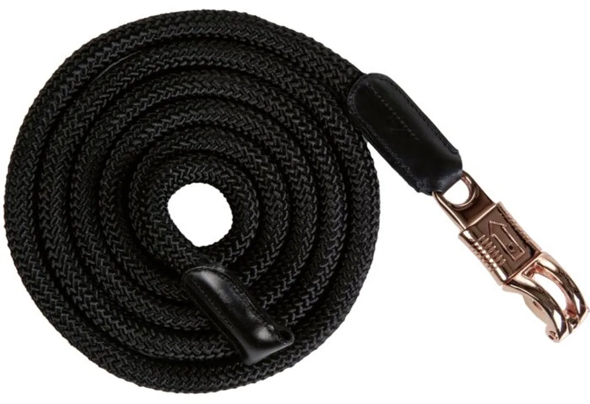 Halstertouw -Rosegold Glamour- Style paniekhaak by HKM in Black – product photo