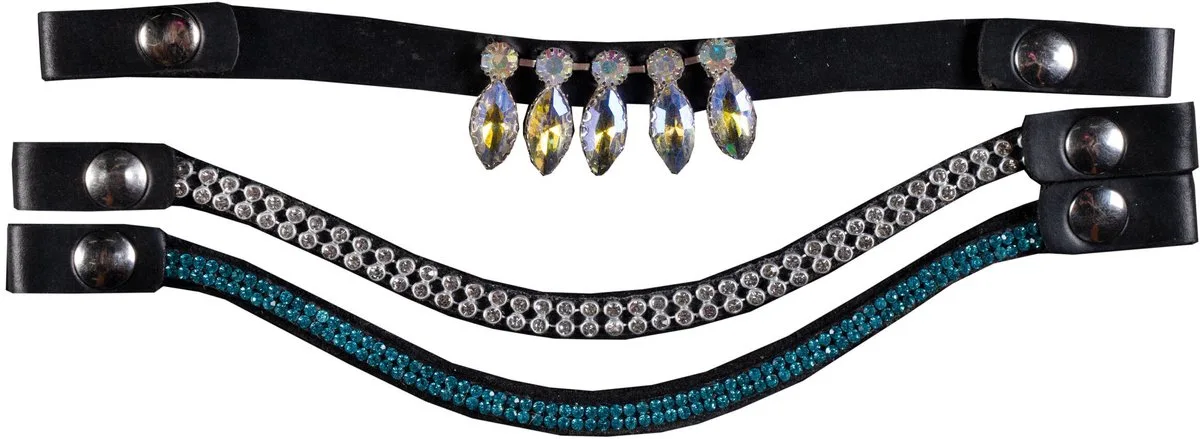 Hobby Horse frontriem set van 3 - blauw/zilver von HKM in Blau – Produktfoto
