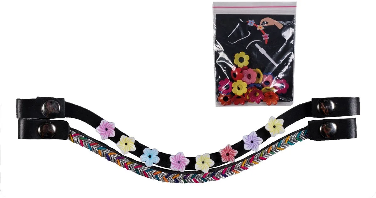 Hobby Horse - Frontriemen Set Van 3 - Bloemen van HKM in Multi-coloured – productfoto