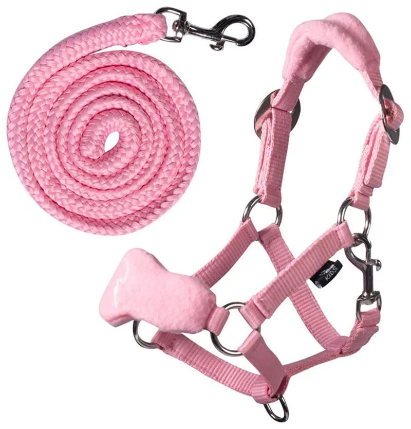 Hobby Horse Halster Fleece by HKM in Pink – product photo