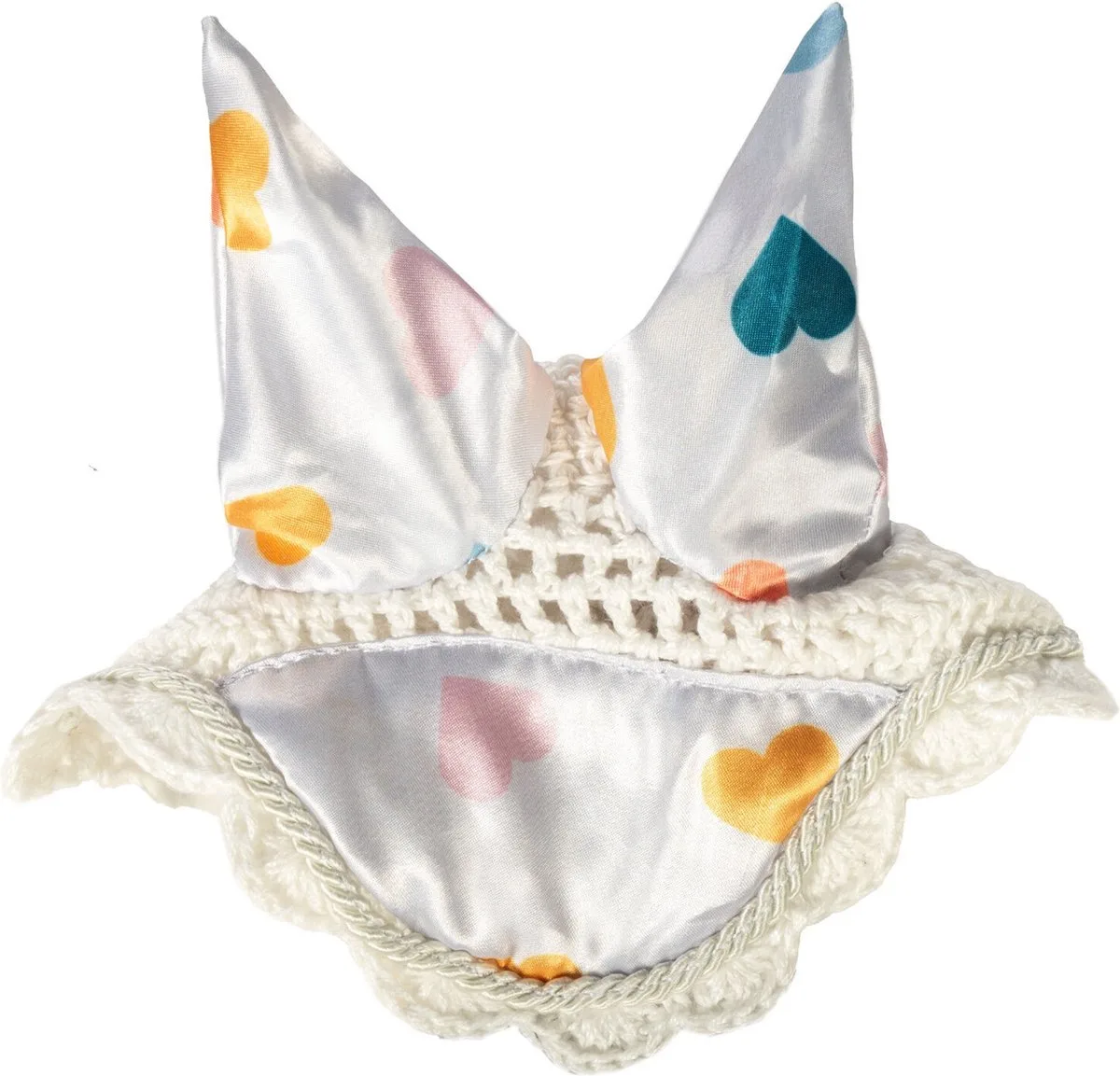 Hobby Horse oornetje wit met de HKM en Hartjes – photo produit