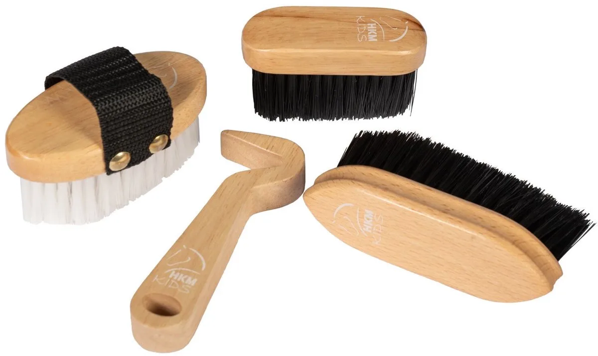 Hobby Horsing Schoonmaakset- Borstelset - Hout van HKM – productfoto