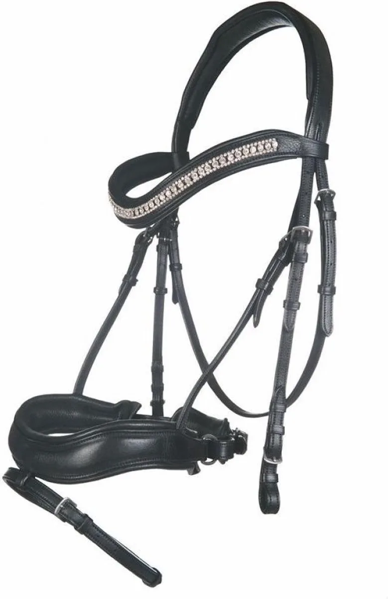 hoofdstel Cavalli Puri - pony van HKM in Zwart – productfoto