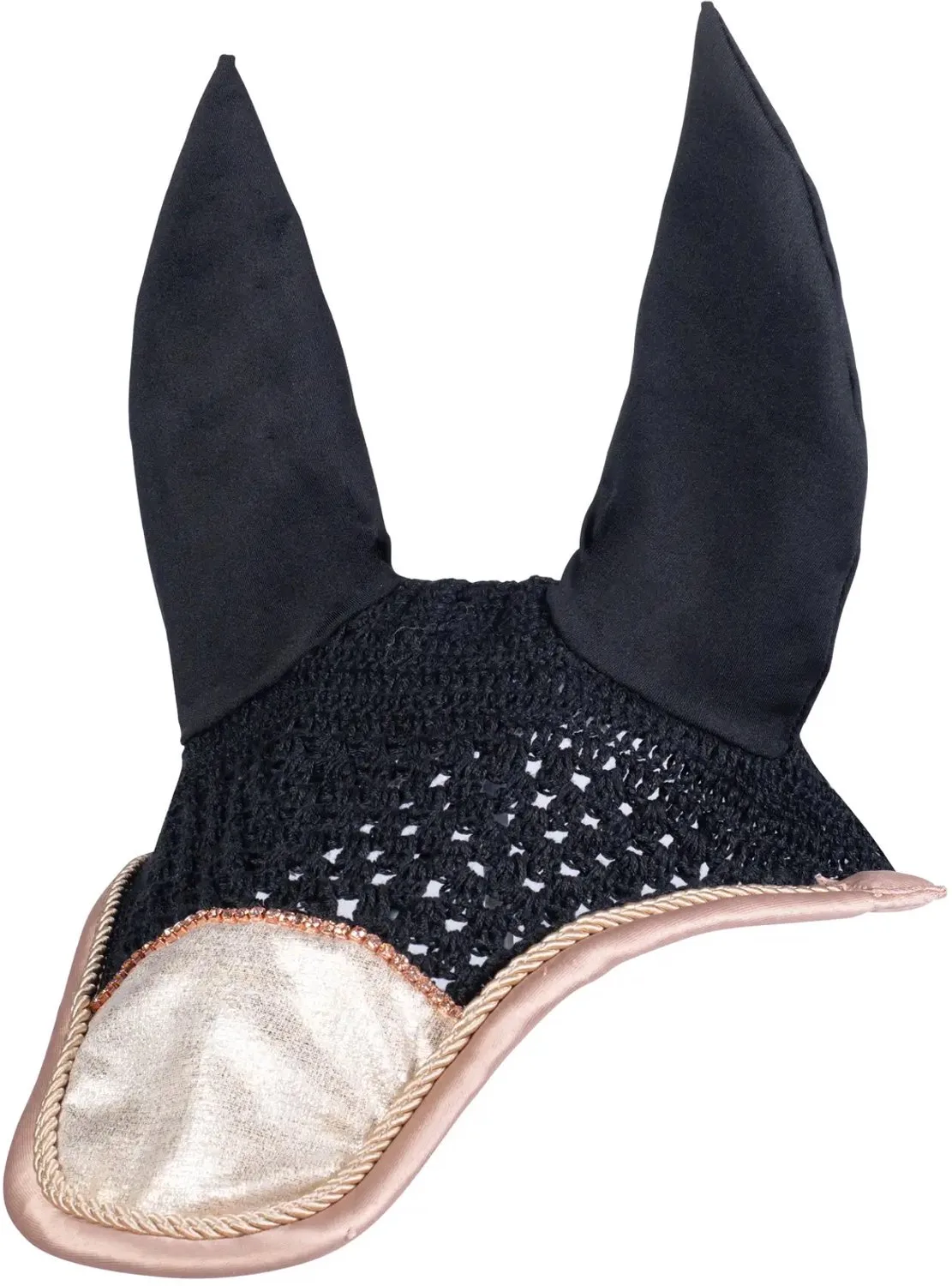 Korte hoed voor paarden HKM Rosegold Glitter van HKM in Vanille – productfoto
