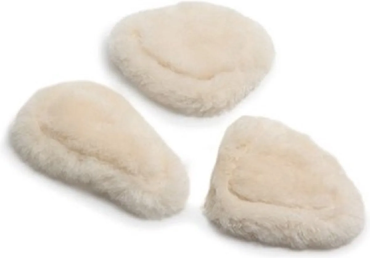 lamsvacht pads voor borsttuig de HKM en Naturel – photo produit