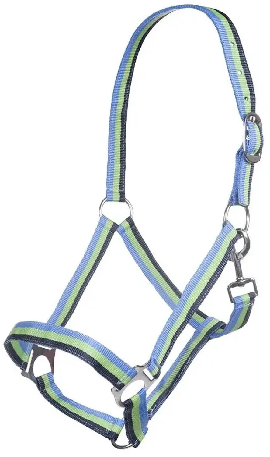 Nylon halster voor paard HKM Budapest fra HKM i Mørkeblå, Grøn, Royalblau – produktbillede