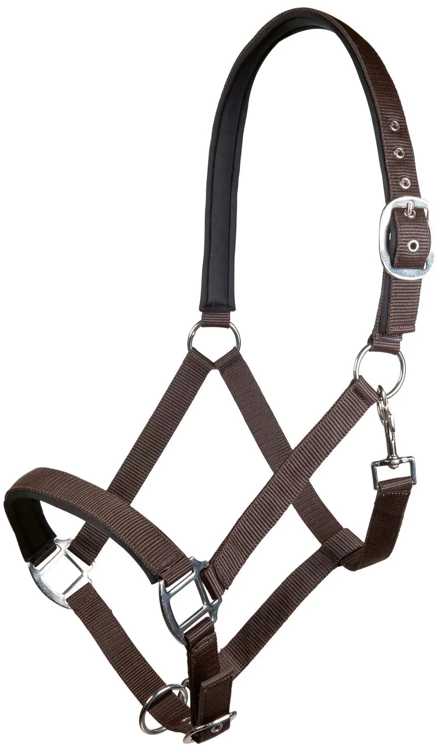 Nylon halster voor paard met zachte voering HKM Charming fra HKM i Brun – produktbillede