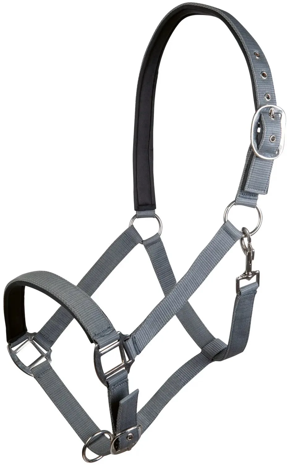 Nylon halster voor paard met zachte voering HKM Charming de HKM en Gris – photo produit