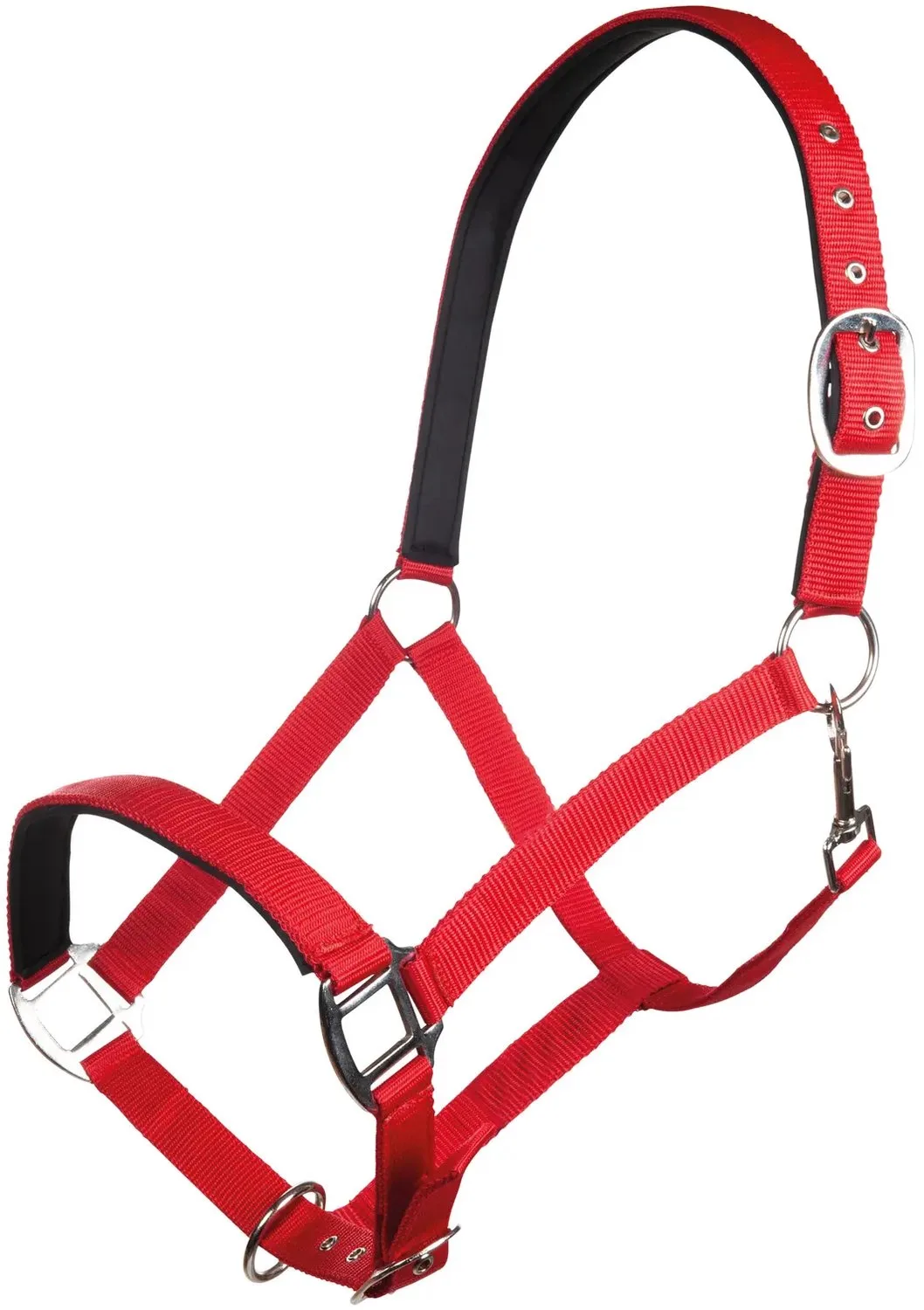 Nylon halster voor paard met zachte voering HKM Charming fra HKM i Kirschrot – produktbillede