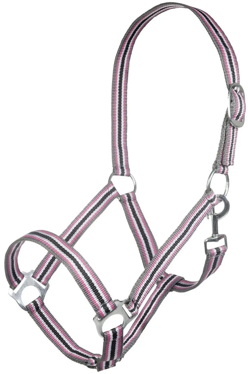Nylon hoofdstel voor paard HKM Linz de HKM en Noir – photo produit