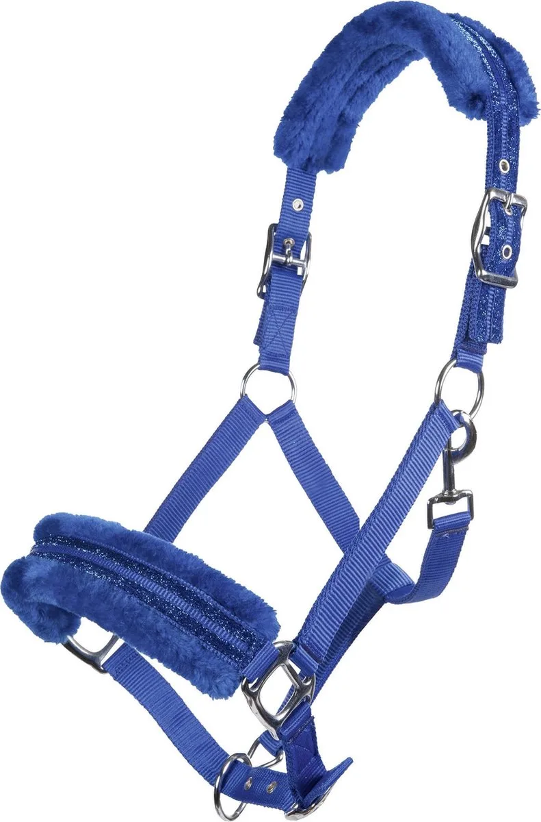 Nylonhalster -Glitter- polarfleece voering kobaltblauw Full von HKM in Blau – Produktfoto