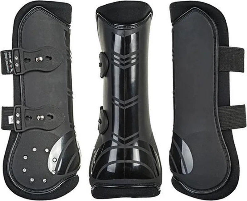 Peesbeschermers en strijkkappen -Diamonds- set van 4 Pony by HKM in Black – product photo