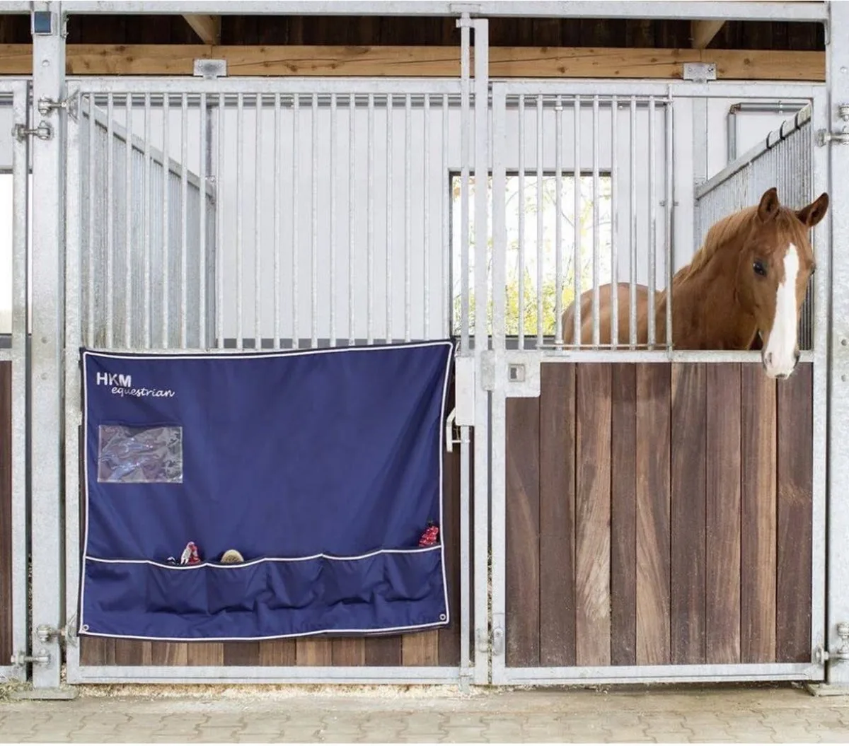 staldoek - 130 x 120cm fra HKM i Mørkeblå – produktbillede