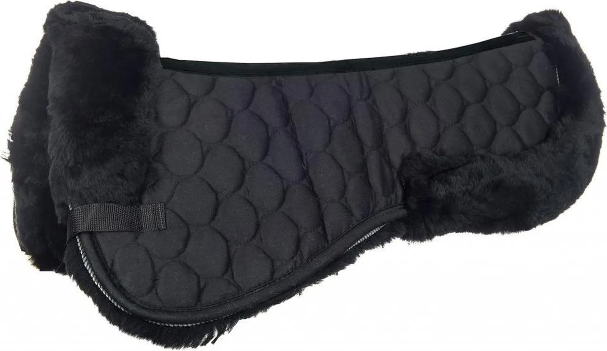Synthetisch lamsvelzadeldek (zadelbontje) de HKM en Noir – photo produit
