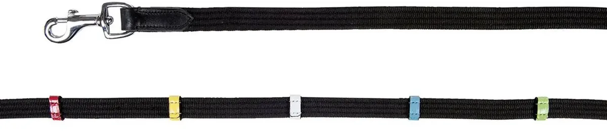Teugels met stoppers HKM fra HKM i Sort – produktbillede