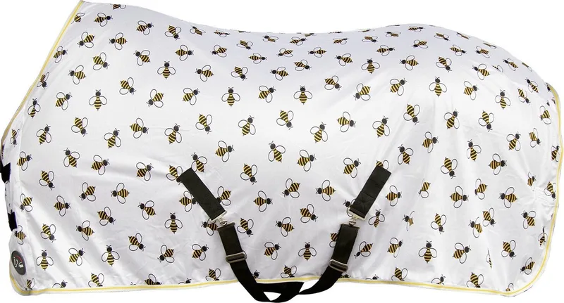Vliegendeken Bee - shet t/m paard maten de HKM en Blanc, Jaune – photo produit