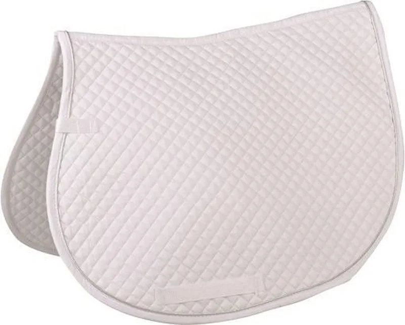 Zadeldek springen - fijn gestikt- met klittenband by HKM in White, Silver – product photo