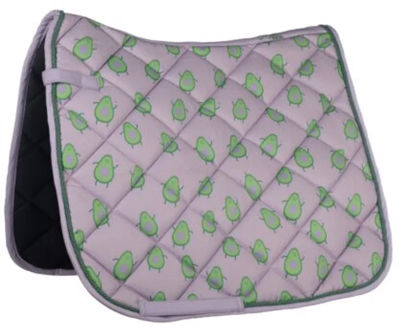 zadeldekje dressuur maat full hkm paars/groen met advocado's von HKM in Grün – Produktfoto