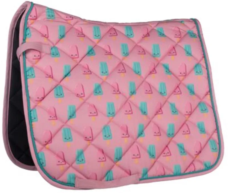 zadeldekje dressuur maat full hkm rose/aqua by HKM in Pink – product photo