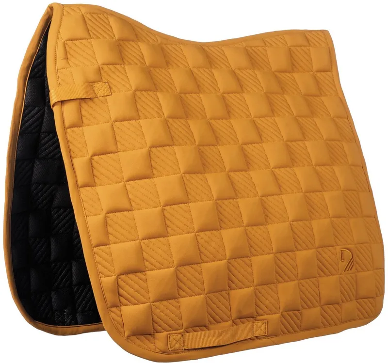 Zadeldekje pony HKM veelzijdig mustard de HKM en Mosterdgeel – photo produit