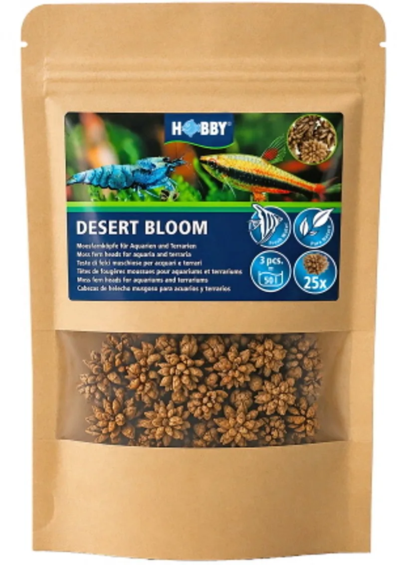Desert Bloom – Natuurlijke Zaaddozen voor Garnalen, Betta's en Aquaria – Waterverbeteraar & Schuilplaats fra Hobby – produktbillede